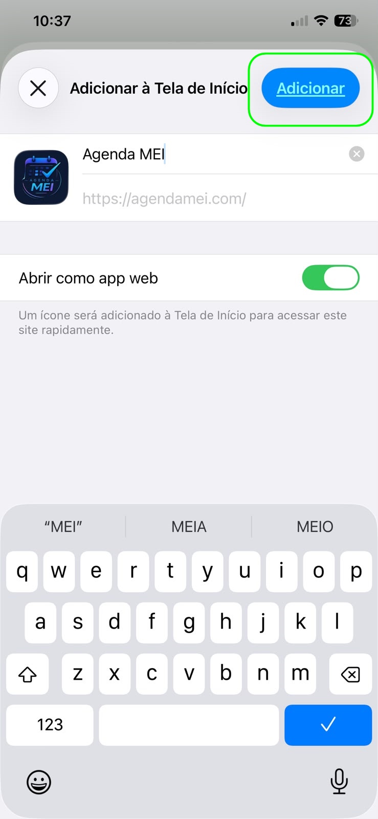Passo 5: Clique em Adicionar